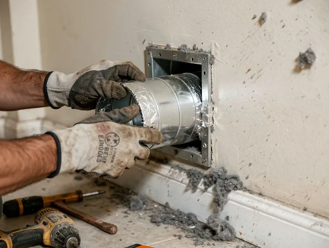 Professional dryer vent repair and installation by East Whittier Dryer Vent Cleaning in East Whittier